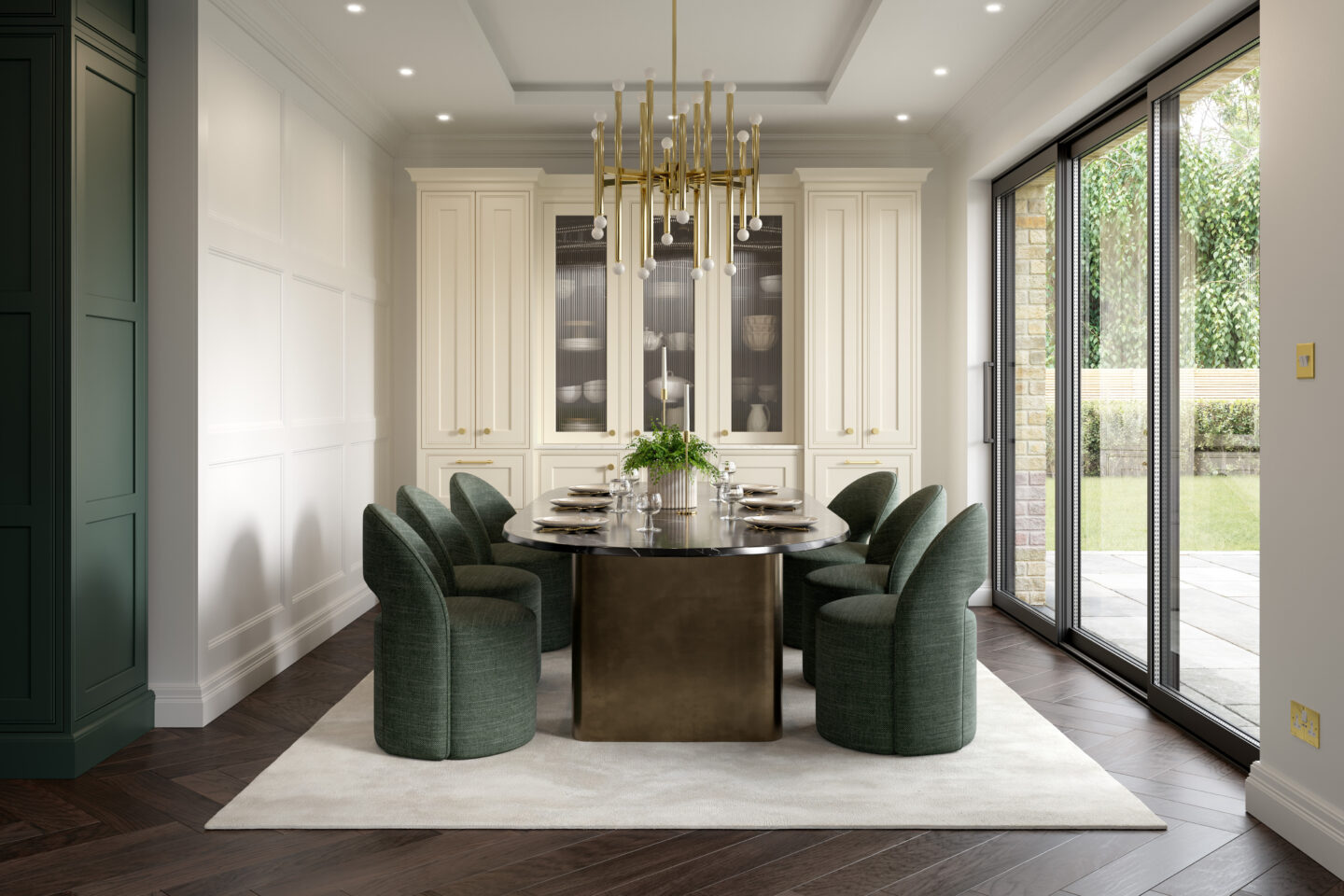 25 OMEGA INFRAME Dinning Room Parchment