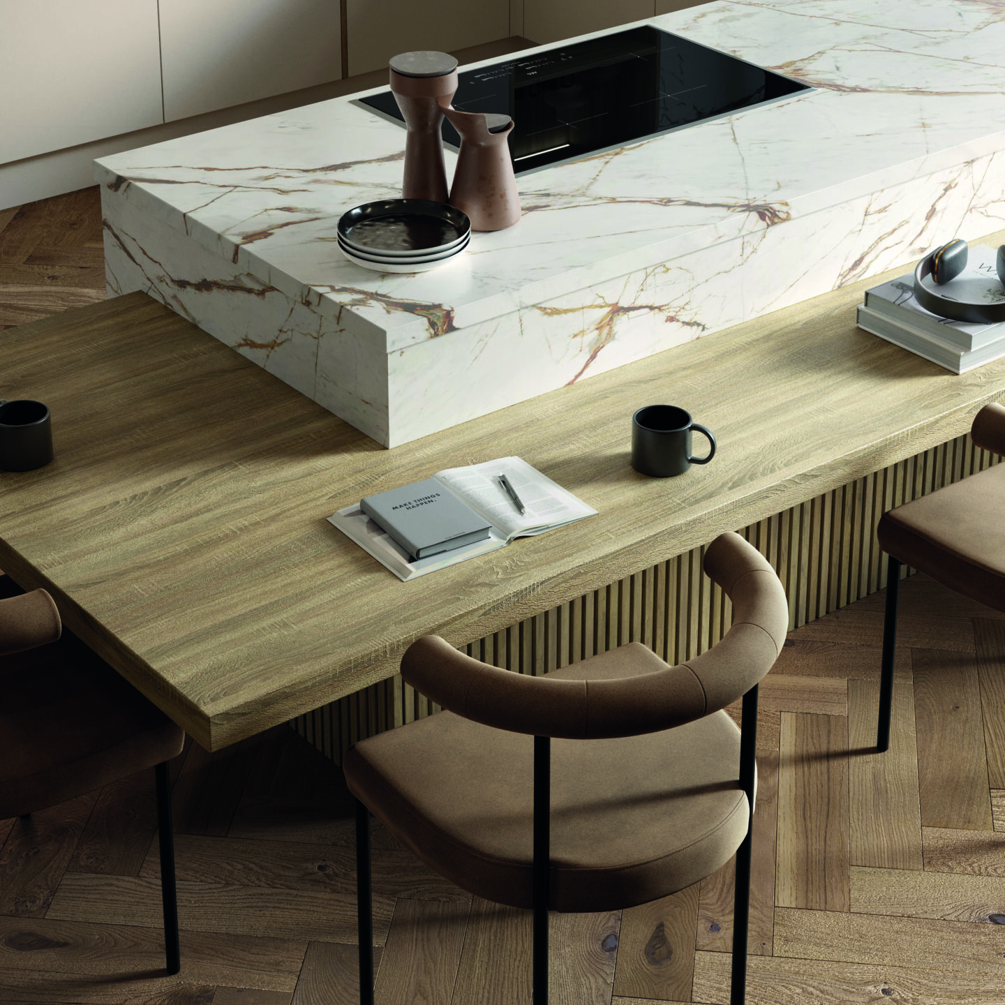 Autograph Painted Cashmere Woodgrain New England Oak peninsula cameo