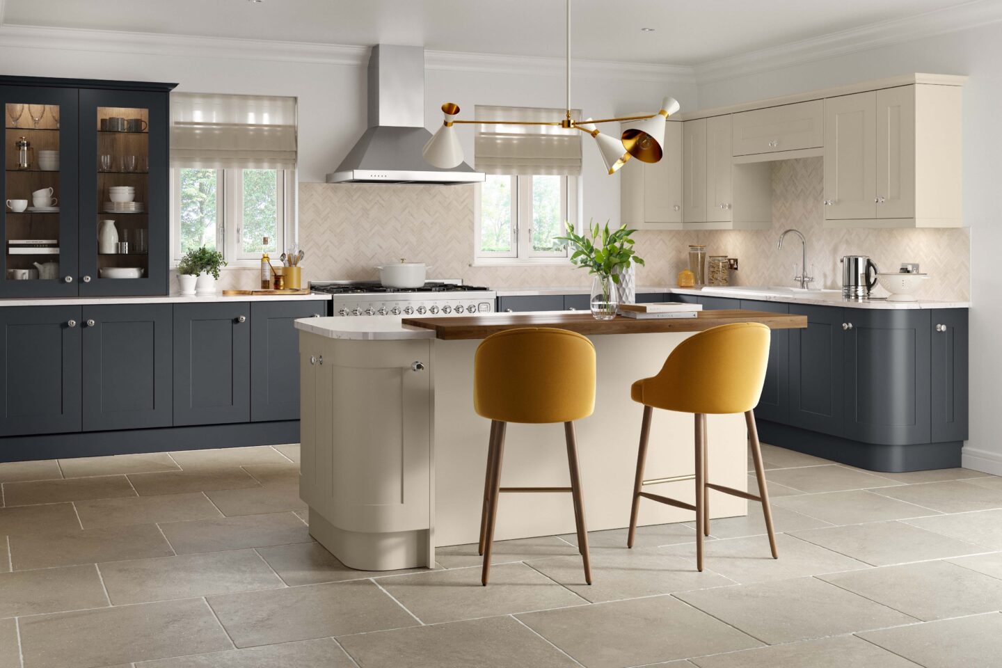 Elegant Painted Antracite Limestone