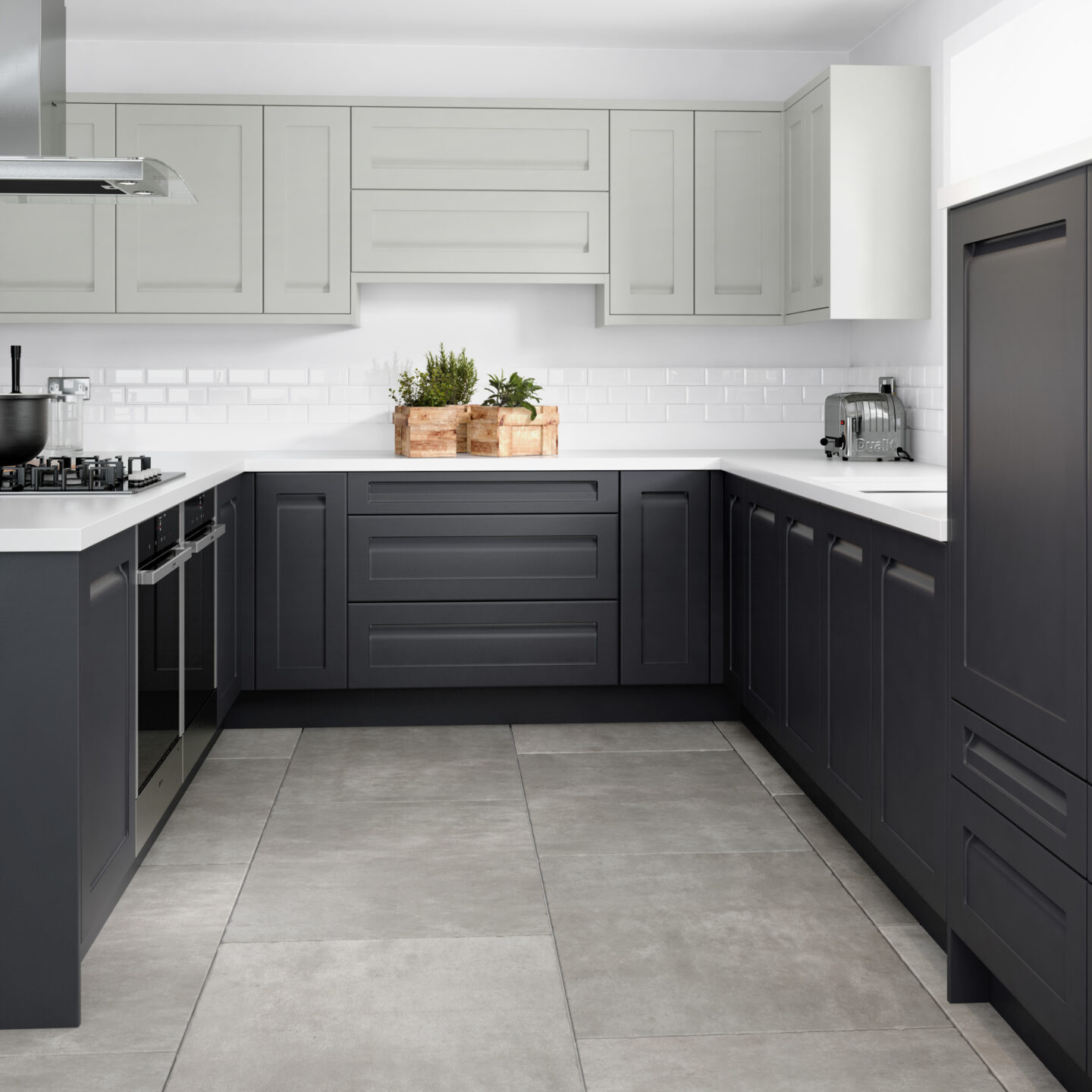 Savoy Painted Limestone Anthracite