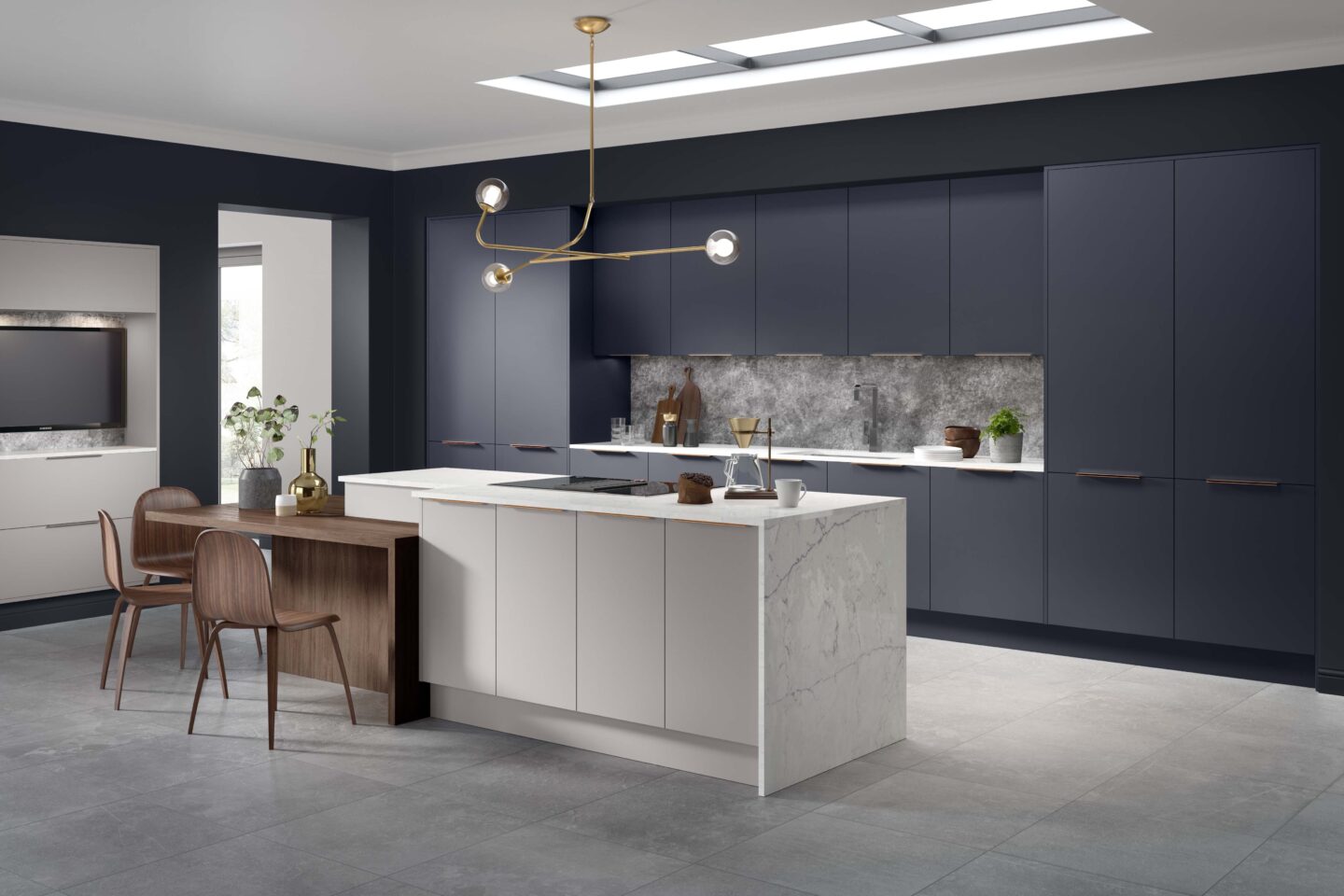 Setosa Painted Indigo Blue Limestone