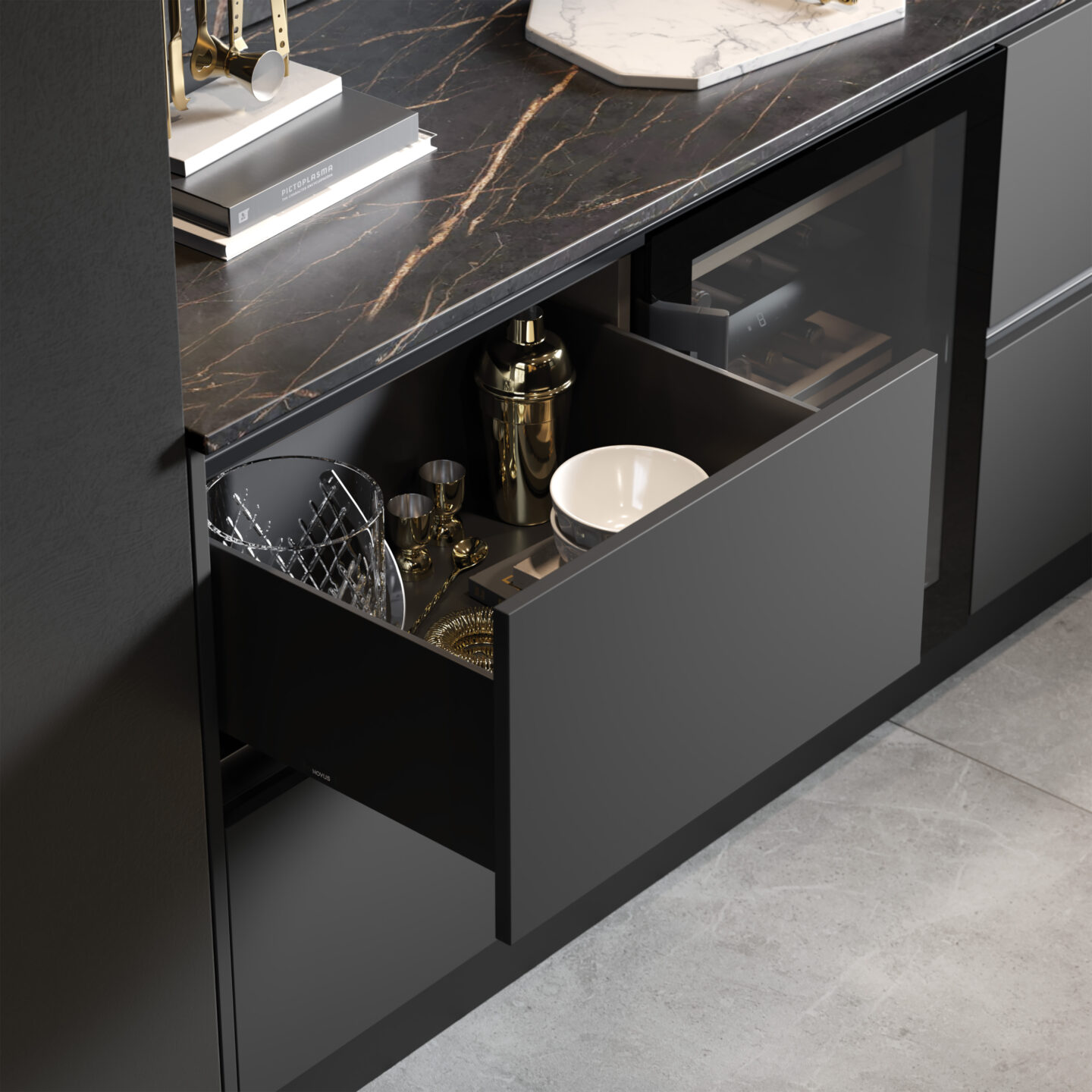 Super Matt Jet Drawer