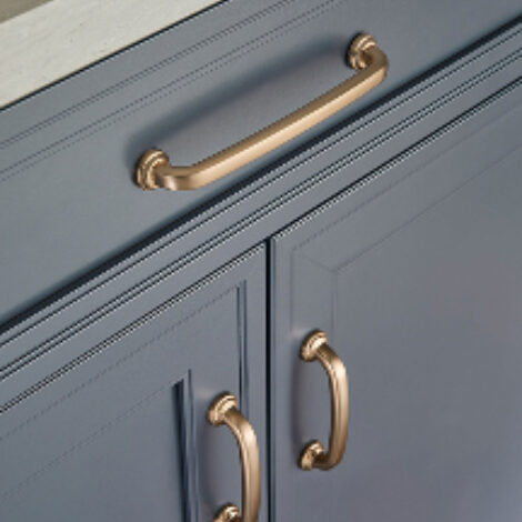 Painted door with handle closeup