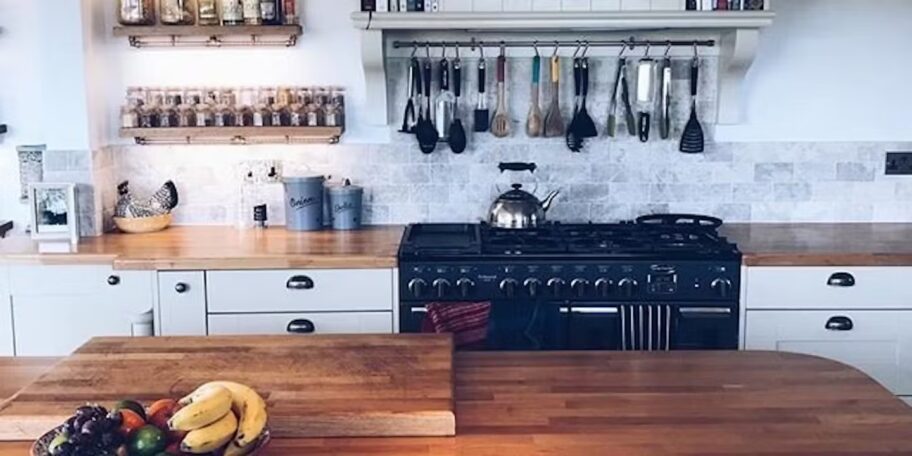 Kitchen storage ideas hanging racks jpg