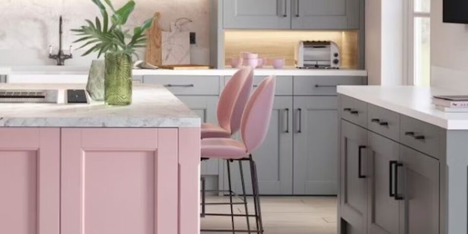 Grey kitchen ideas grey and pink cabinets jpg