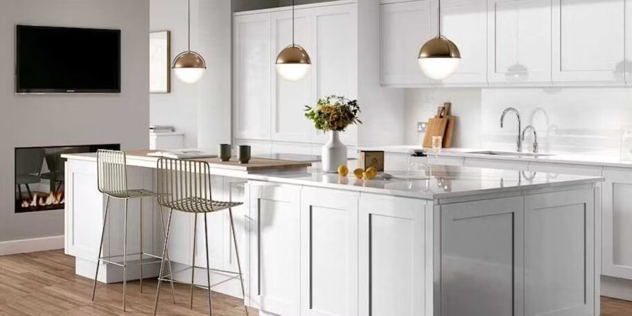 Kitchen island ideas matching cupboard colours jpg