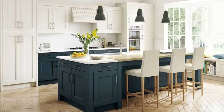 Kitchen island ideas contrast colours jpg