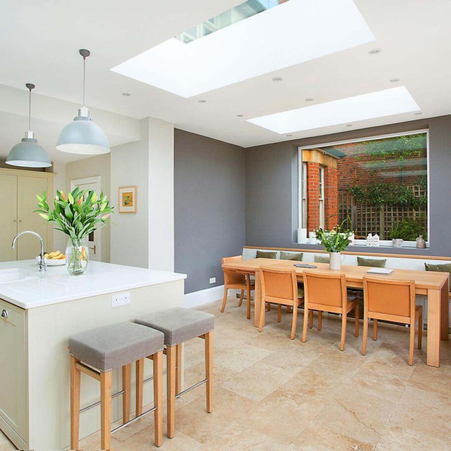 Kitchen extension accent colours