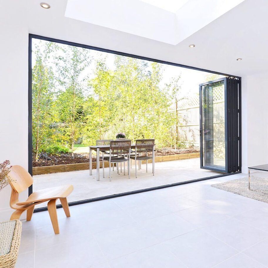 Kitchen extension folding doors
