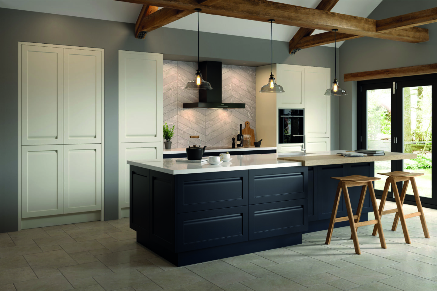 Savoy Limestone Anthracite New Splashback