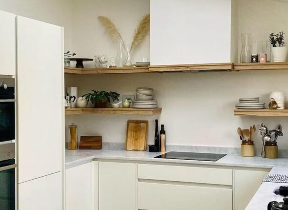 White kitchen cabinet ideas different textures jpg