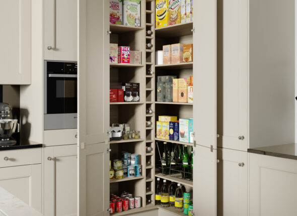 Manor House Shaker Diagonal Larder Open